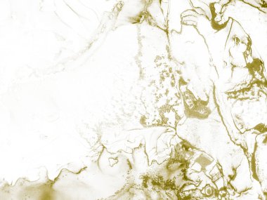 Altın Su Rengi Parıltısı. Açık Altın Arkaplan. Parlak Alkol Mürekkebi Parıltısı. Su Boyası Arkaplanı. Akıcı Zarif Parıltı. Folil Grunge arka planı. Altın mürekkep boyası. Altın Lüks Soyut Şablon.