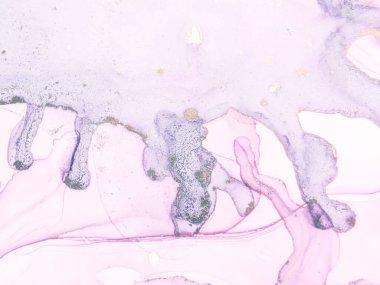 Folyo Alkol Mürekkebi Mermeri. Beyaz Su Renk Tablosu. Pembe doğulu arka plan. Mavi Mermer Suluboya. Altın yağlı boya. Bronz Alkol Mürekkep Suluboya. Jeodot Zarif Doku. Modern Soyut Şablon.