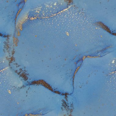 Altın Alkol Mürekkebi Mermeri. Bronz Su Rengi Arkaplanı. Lüks Su Boyası Mermeri. Mavi Sanat Boyası. Foil Soyut Suluboya. Sıvı, pürüzsüz desen. Folil Mermer Arkaplan. Lüks Soyut Ressamlık.