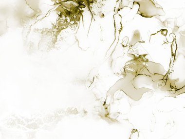 Altın rengi Grunge. Aydınlık Özgeçmiş. Su Boyası Arkaplanı. Parlak Grunge Geçmişi. Folyo Alkol Mürekkep Tablosu. Altın mürekkep boyası. Açık Beyaz Parıltı. Altın Modern Lüks Boyama.