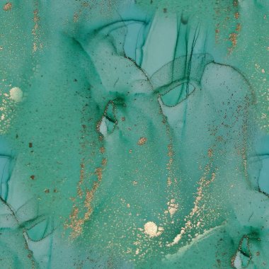 Altın Alkol Mürekkebi Mermeri. Mavi Sanat Boyası. Modern Kusursuz Şablon. Jeodot Kusursuz Tekrarlama. Folil Mermer Suluboya. Yeşil Kusursuz Arkaplan. Lüks Su Rengi Tuvali. Metal Alkol Mürekkep Suluboya.