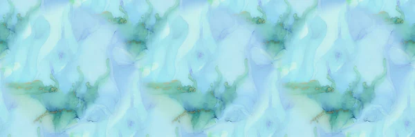 Green Water Color Marble. Fluid Seamless Texture. Copper Alcohol Ink Watercolor. Blue Oriental Watercolor. Foil Marble Background. Modern Seamless Template. White Alcohol Ink Canvas. Gold Ink Paint.