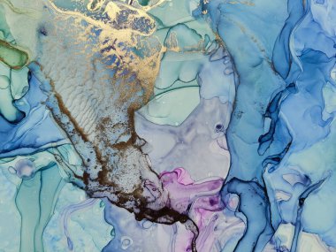 Yeşil Su Renkli Mermer. Mavi Yağlı Boya. Folil Mermer Suluboya. Lüks Alkol Mürekkebi Mermeri. Metal Su Rengi Suluboya. Altın Derece Arkaplan. Jeodot Zarif Parıltısı. Modern Soyut Şablon.