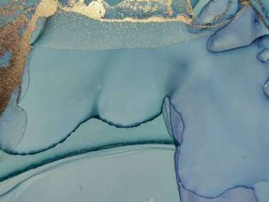 Mavi Su Renkli Mermer. Beyaz Alkol Mürekkep Tablosu. Altın Mermer Suluboya. Folyo yağlı boya. Bakır Alkol Mürekkep Arkaplanı. Folil Oriental Arkaplan. Hafif Zarif Doku. Lüks Soyut Şablon.