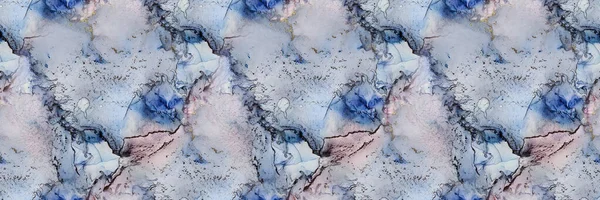 Marbre Encre Alcool Bleu Peinture Art Aquarelle Abstraite Rose Aquarelle — Photo
