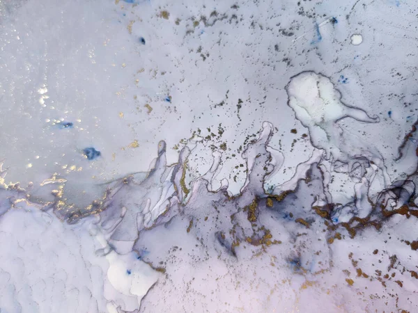 Μάρμαρο Χρώματος Νερού Φύλλων Πολυτελές Μελάνι Αλκοόλ Canvas Μπλε Μάρμαρο — Φωτογραφία Αρχείου