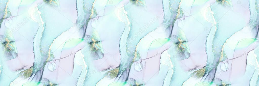 Pink Water Color Marble. Foil Ink Paint. Blue Gradient Background. Luxury Seamless Template. White Alcohol Ink Canvas. Green Marble Watercolor. Metal Alcohol Ink Background. Fluid Elegant Pattern.