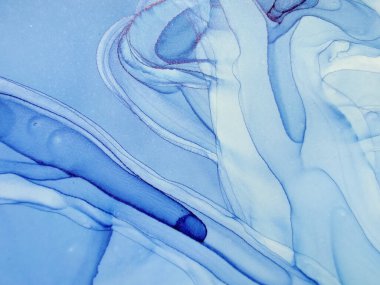 Deniz Alkollü Mürekkep Mermeri. Mavi Mermer Suluboya. Deniz Soyut Arkaplanı. Mavi Yağlı Boya. Deniz Su Rengi Arkaplanı. Beyaz Su Renk Tablosu. Jeodot Zarif Parıltısı. Modern Soyut Şablon.