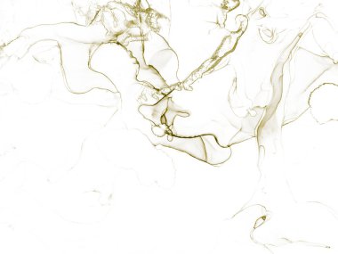 Altın Alkol Mürekkebi Parıltısı. Folil Grunge arka planı. Altın mürekkep boyası. Alkol Mürekkebi Geçmişi. Hafif Zarif Parıltı. Parlak Soyut Özgeçmiş. Tahıl suyu renkli tuval. Altın Modern Soyut Ressamlık.