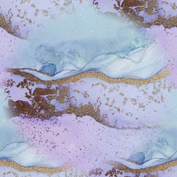 Gold Alcohol Ink Marble. Violet Blue Texture. Lilac Water Color Repeat. Violet Marble Background. Purple Alcohol Ink Background. Pink Art Paint. Green Seamless Template. Blue Abstract Watercolor.