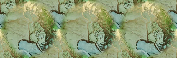 Водяной Мрамор Фольги Зеленый Мраморный Акварель Синие Чернила Легкий Бесшовный — стоковое фото
