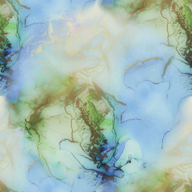 Mavi Alkol Mürekkebi Mermeri. Lüks Soyut Ressamlık. Yeşil Mermer Arkaplan. Kusursuz tekrar et. Folyo mürekkebi boyası. Altın Soyut Suluboya. Bronz Su Boyası Suluboya. Lüks Su Renkli Mermer.