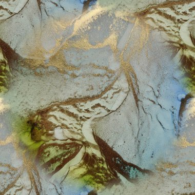 Mavi Alkol Mürekkebi Mermeri. Kusursuz tekrar et. Beyaz Su Boyası Mermeri. Yeşil Mermer Suluboya. Foil Gradyan Arkaplanı. Metal Alkol Mürekkep Arkaplanı. Lüks, kusursuz şablon. Altın Sanat Boyası.