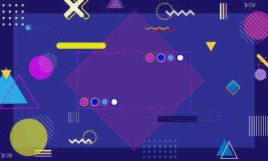 Altın ve mavi eğimli soyut çizgi arkaplanı