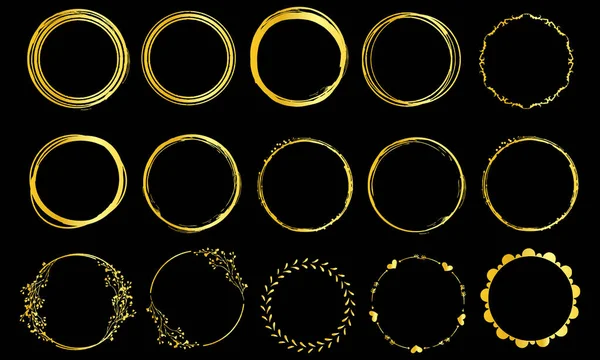 黄金循环元素矢量集合 — 图库矢量图片