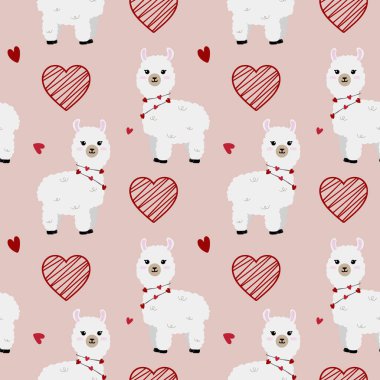 Lamalı ve kalpli kusursuz bir leke. Ambalaj kağıtları, tebrik kartları ve mevsimlik tasarımlar için arka plan. Sevgililer günün kutlu olsun..