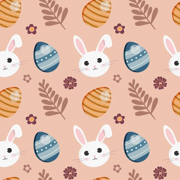 Seamless Vector Pattern Easter Concept Colorful Illustration Isolated Pink Background — Stock Vector