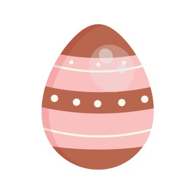 Paskalya yumurtası. Beyaz arkaplandaki izole vektör görüntüsü. Vektör illüstrasyonu.