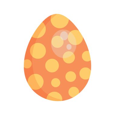 Paskalya yumurtası. Beyaz arkaplandaki izole vektör görüntüsü. Vektör illüstrasyonu.