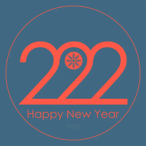 Happy New Year 2022 Greeting Card Design Template Vector Illustration — Stock vektor