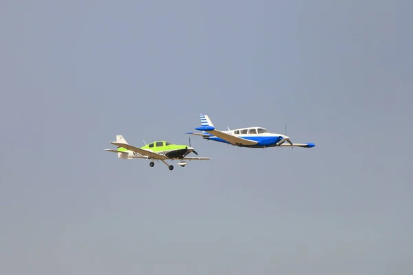 Nowoseliwka Region Dnipropetrowsk Ukraine 2016 Airshow Ultraleichtflugzeuge Himmel Führen Einen — Stockfoto