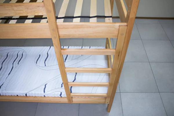 Ladder Bunk Wooden Bed Close — Foto de Stock