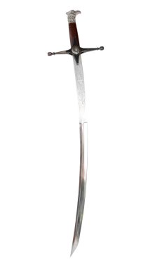 Cossack saber, on an isolated white background