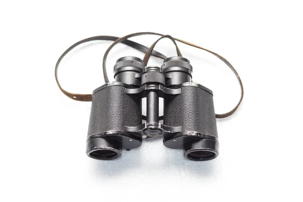 Old Binoculars Strap White Background — Fotografia de Stock