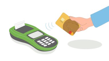 wireless payment by credit card through the terminal