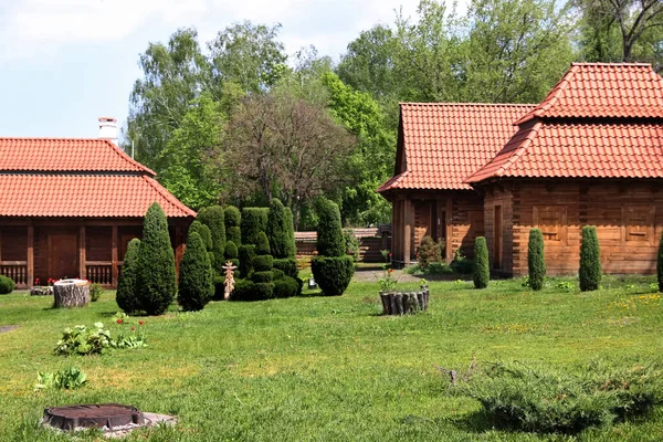 Logboek Huis Het Bos — Stockfoto