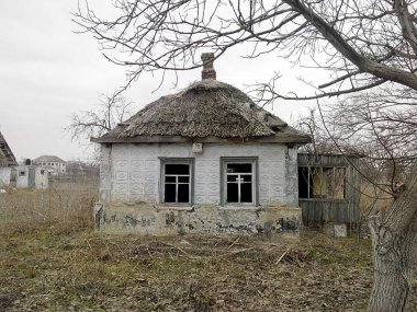 old abandoned decaying house in the village