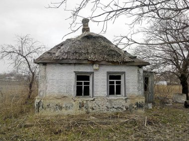 old abandoned decaying house in the village