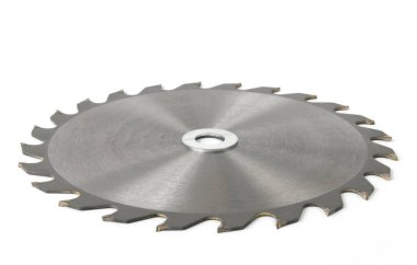 Beyaz arka planda izole edilmiş ahşap işleri için metal testere Bıçağı