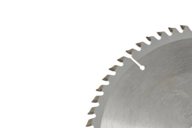 Beyaz arka planda izole edilmiş ahşap işleri için metal testere Bıçağı
