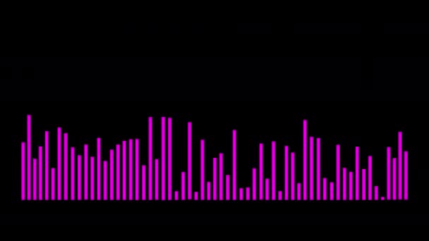 Efecto Visual Del Ecualizador Dinámico Ondas Sonido Abstractas Ecualizador Simple — Vídeo de stock