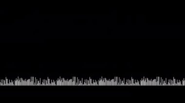 Dinamik eşitleyici görsel efekt, soyut ses dalgaları, izole edilmiş arkaplan üzerinde basit dijital eşitleyici (ses dalgası).