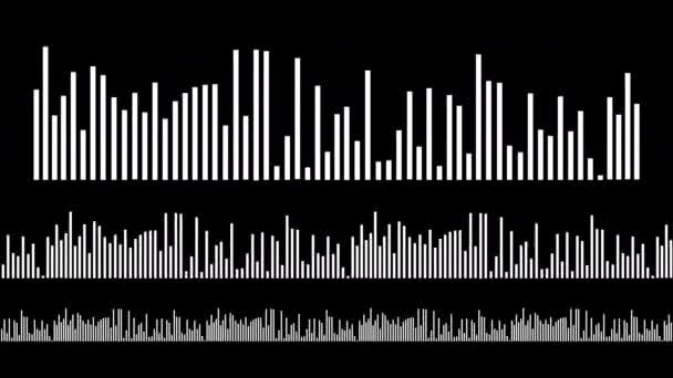 Efecto Visual Del Ecualizador Dinámico Ondas Sonido Abstractas Ecualizador Simple — Vídeo de stock