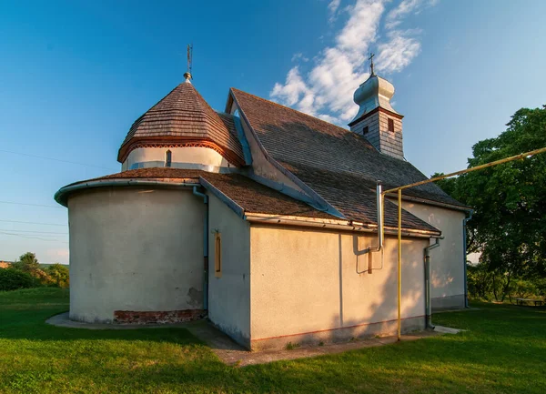 Vue Panoramique Rotonde Médiévale Goryany Une Des Anciennes Églises Ukraine — Photo