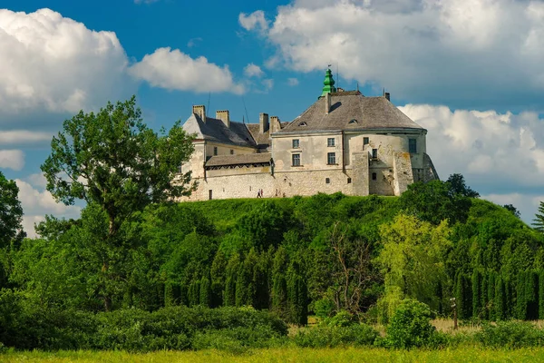 Landschappelijk Uitzicht Het Middeleeuwse Kasteel Van Olesko Oekraïne Het Een — Stockfoto