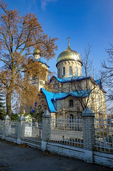 Vue Panoramique Église Pantaleon Sumy Ukraine Sumy Est Une Destination — Photo