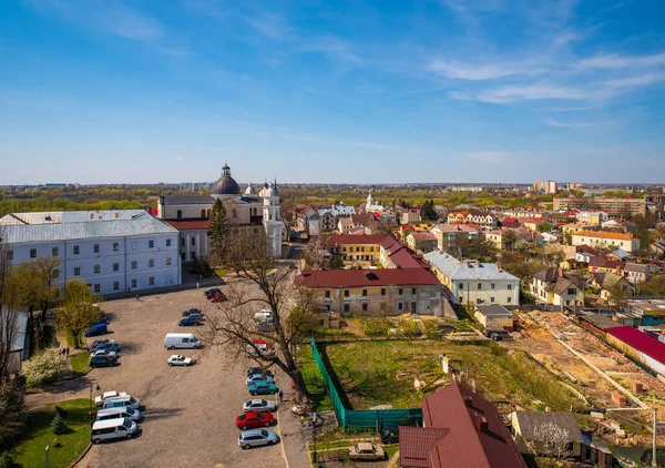 Vue Panoramique Sur Vieille Ville Lutsk Avec Cathédrale Saint Pierre — Photo