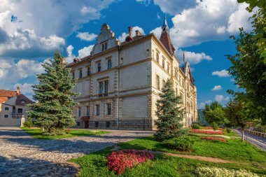 Romanya 'nın Transilvanya bölgesi Sighisoara belediye binası. UNESCO dünya mirası sahası.