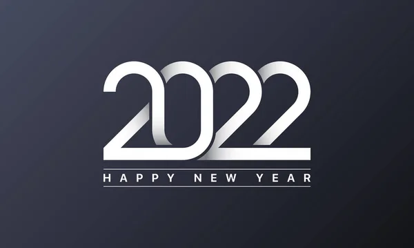 Mutlu Yıllar 2022 Karanlık Bir Arkaplanda Mutlu Yıllar Tatil Tebrik — Stok Vektör