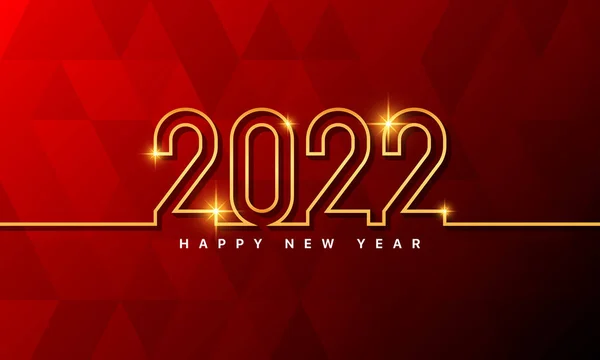 Feliz Año Nuevo 2022 Feliz Año Nuevo Fondo Oscuro Tarjeta — Vector de stock