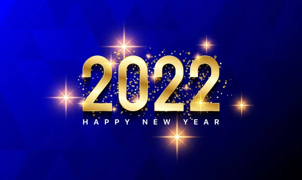 Feliz Año Nuevo 2022 Tarjeta Felicitación Vacaciones — Vector de stock