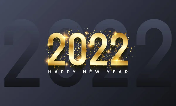 Mutlu Yıllar 2022 Tatil Tebrik Kartı — Stok Vektör