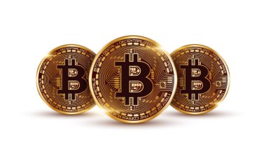 Beyaz Arkaplanda Bitcoin Şifreleme Para Birimi