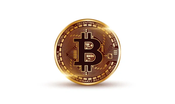 Beyaz Arkaplanda Bitcoin Şifreleme Para Birimi