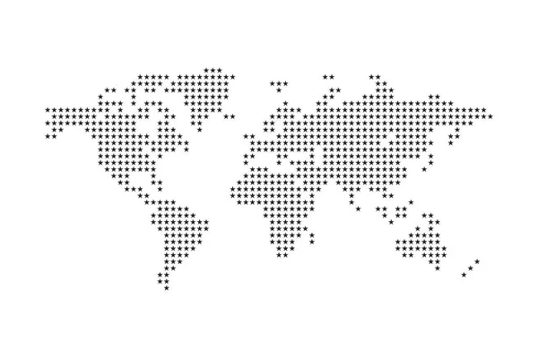 Abstrakte Punktierte Weltkarte — Stockvektor