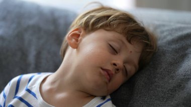 Child asleep napping little boy sleeping on couch
